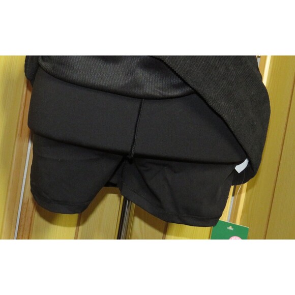 Halara Black Corduroy Mini Skort Back Zip Closure Size XS - Picture 4 of 10